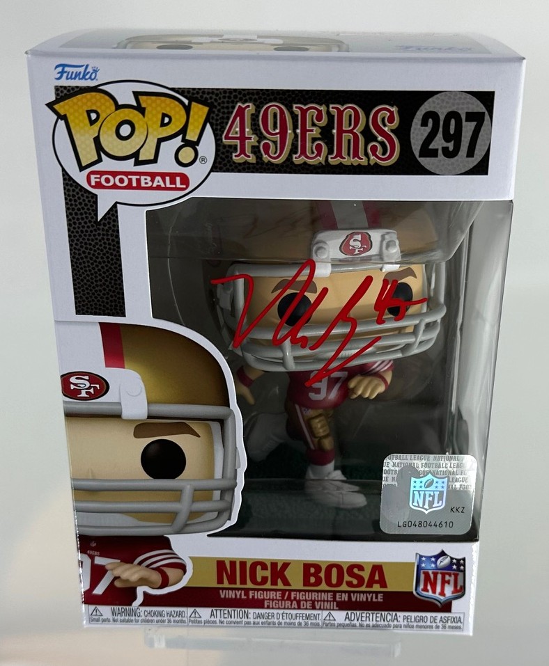 NICK BOSA SIGNED SAN FRANCISCO 49ERS POP FUNKO FIGURE #297 - BAS