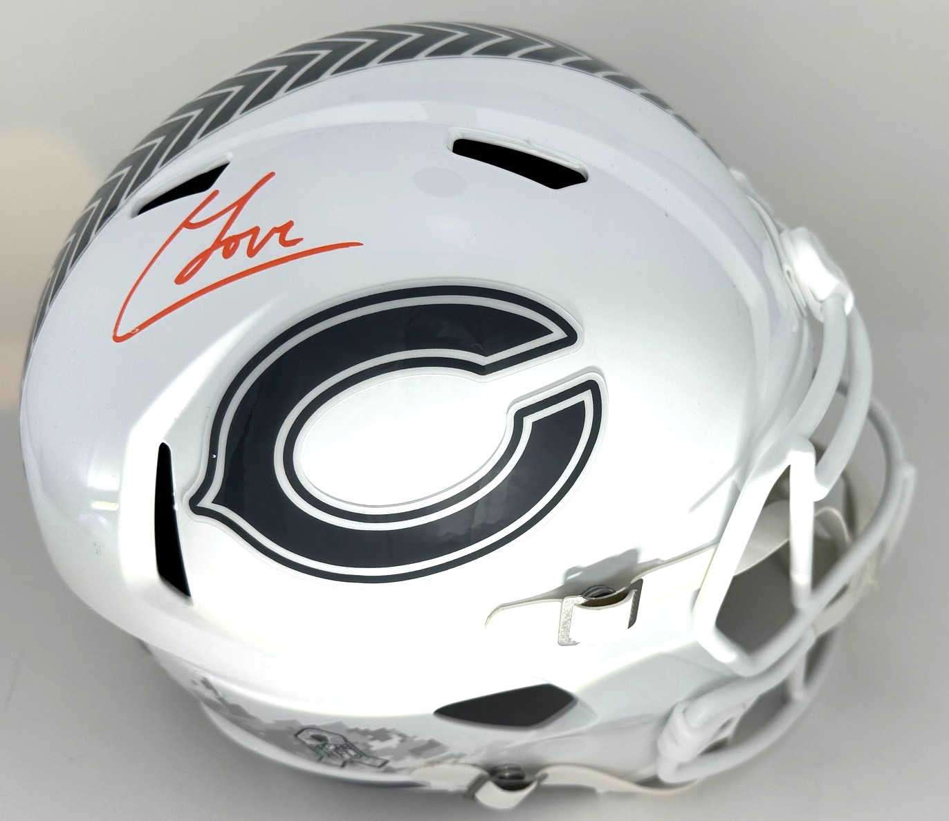 COLSTON LOVELAND SIGNED FULL SIZE BEARS 2024 SALUTE REPLICA SPEED HELMET - BAS