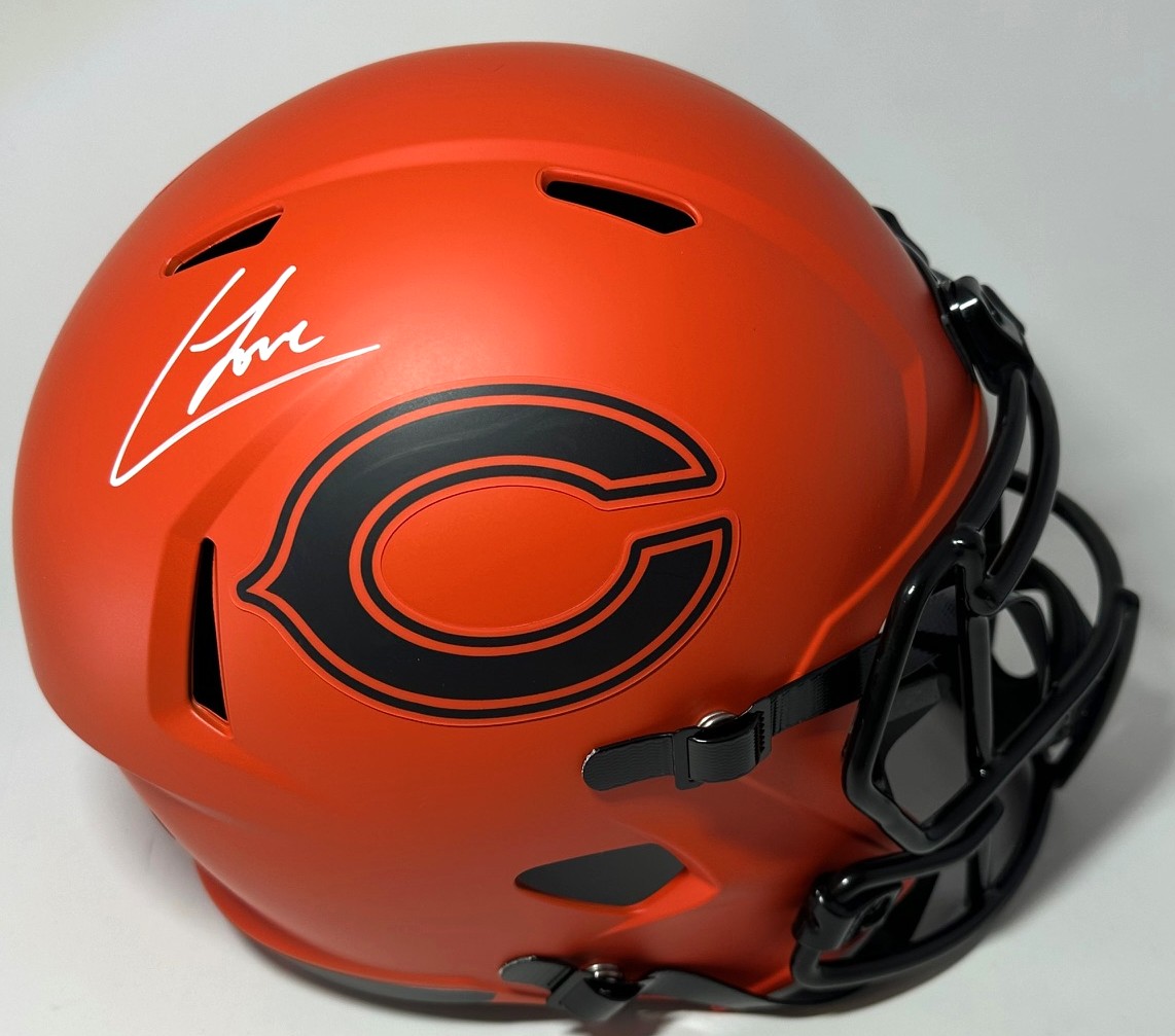 COLSTON LOVELAND SIGNED FULL SIZE BEARS RAVE REPLICA SPEED HELMET - BAS