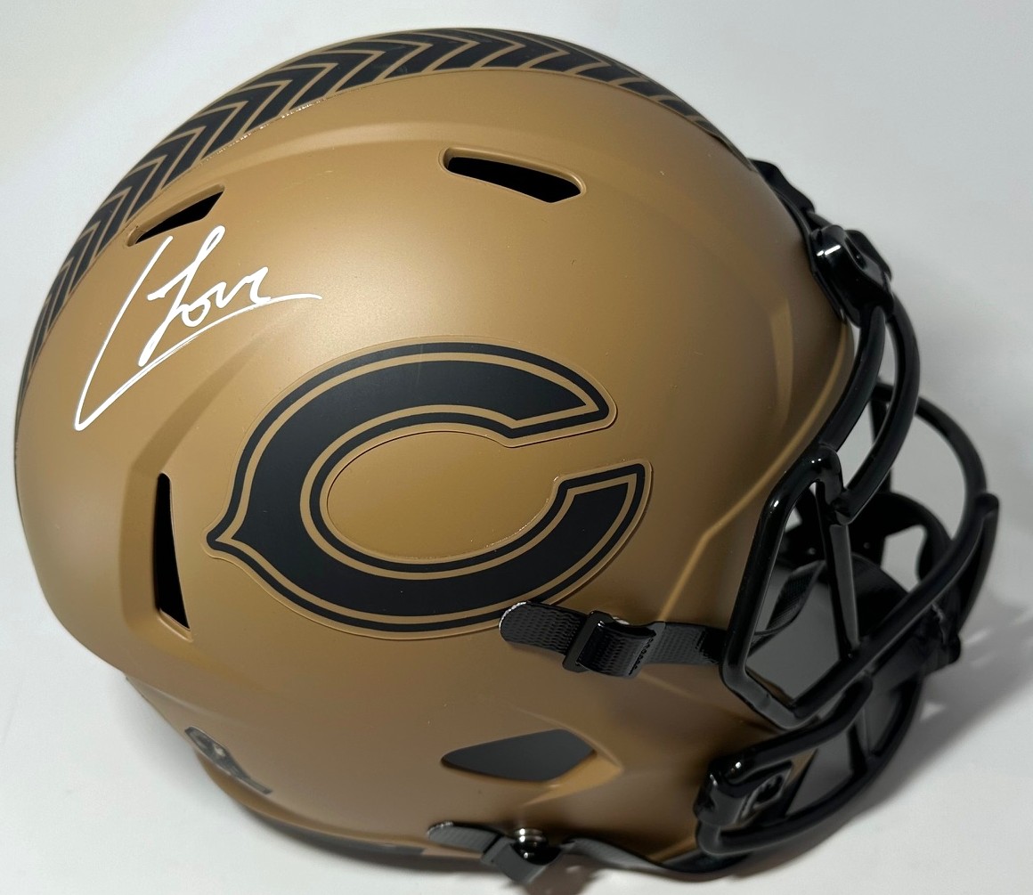 COLSTON LOVELAND SIGNED FULL SIZE BEARS 2023 SALUTE REPLICA SPEED HELMET - BAS Copy