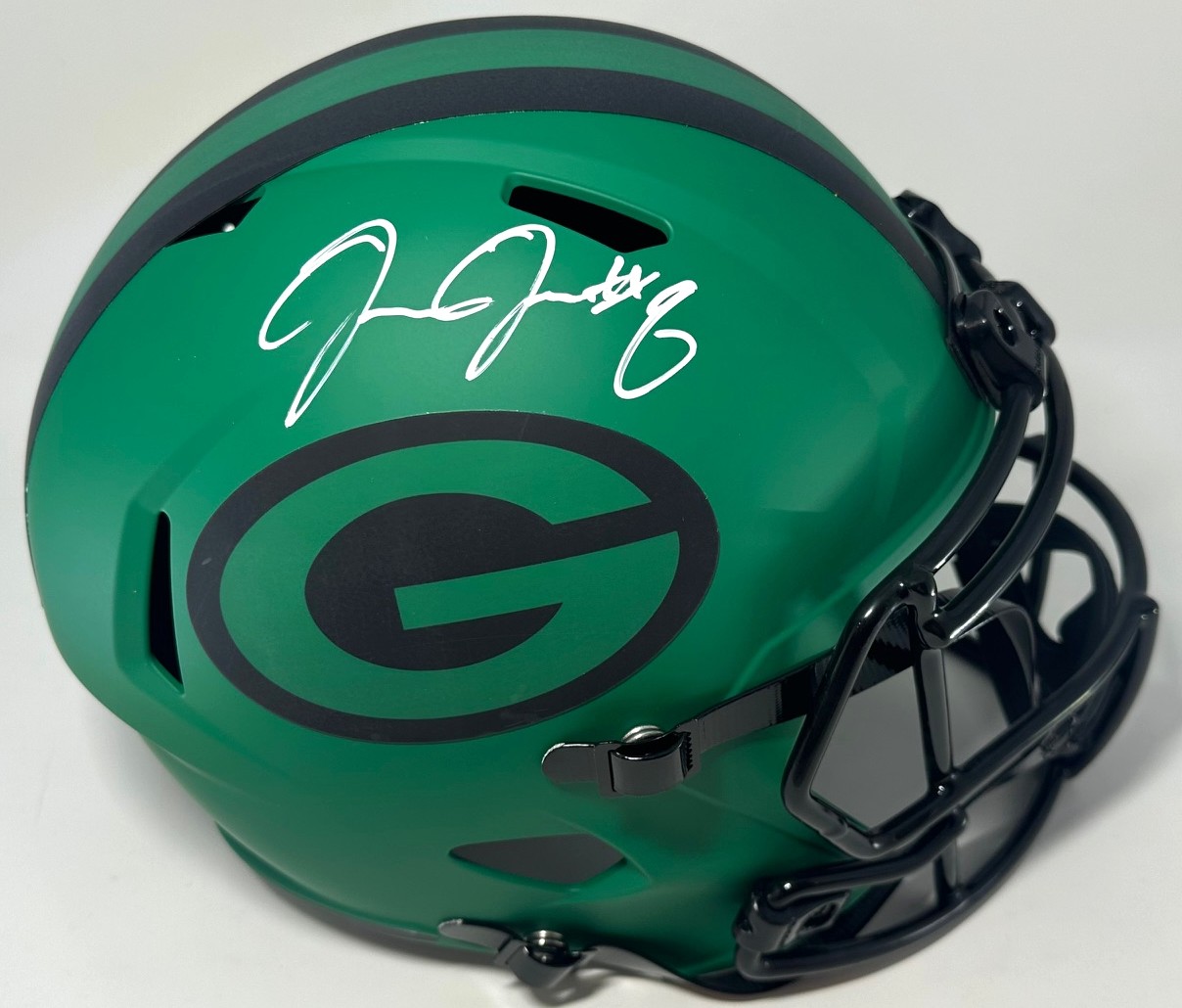 JOSH JACOBS SIGNED FULL SIZE PACKERS RAVE REPLICA SPEED HELMET - BAS