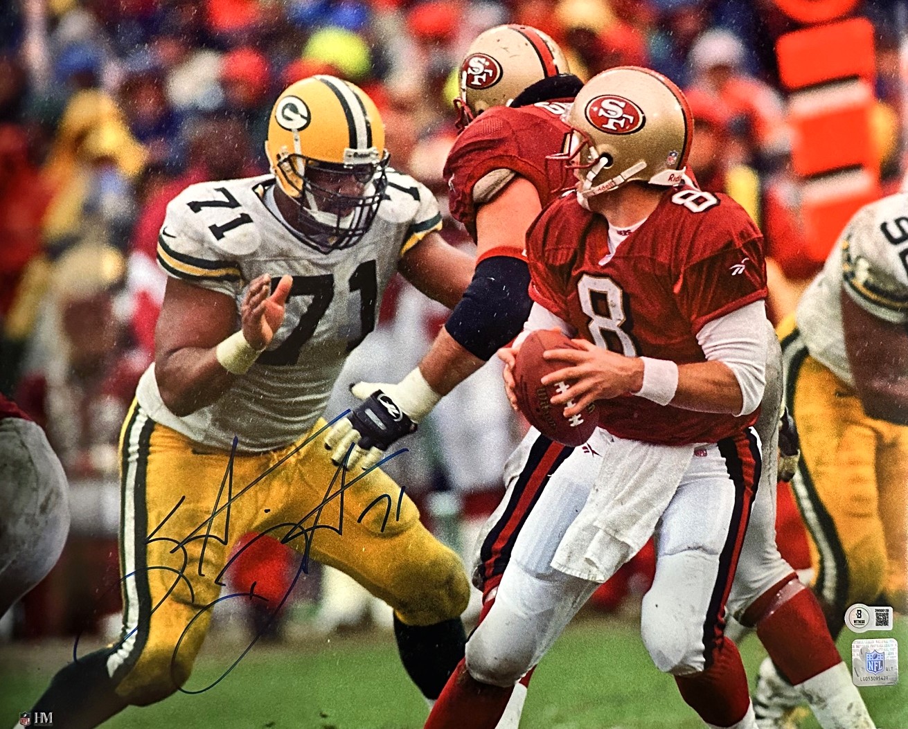 SANTANA DOTSON SIGNED 16X20 PACKERS PHOTO #1 - BAS