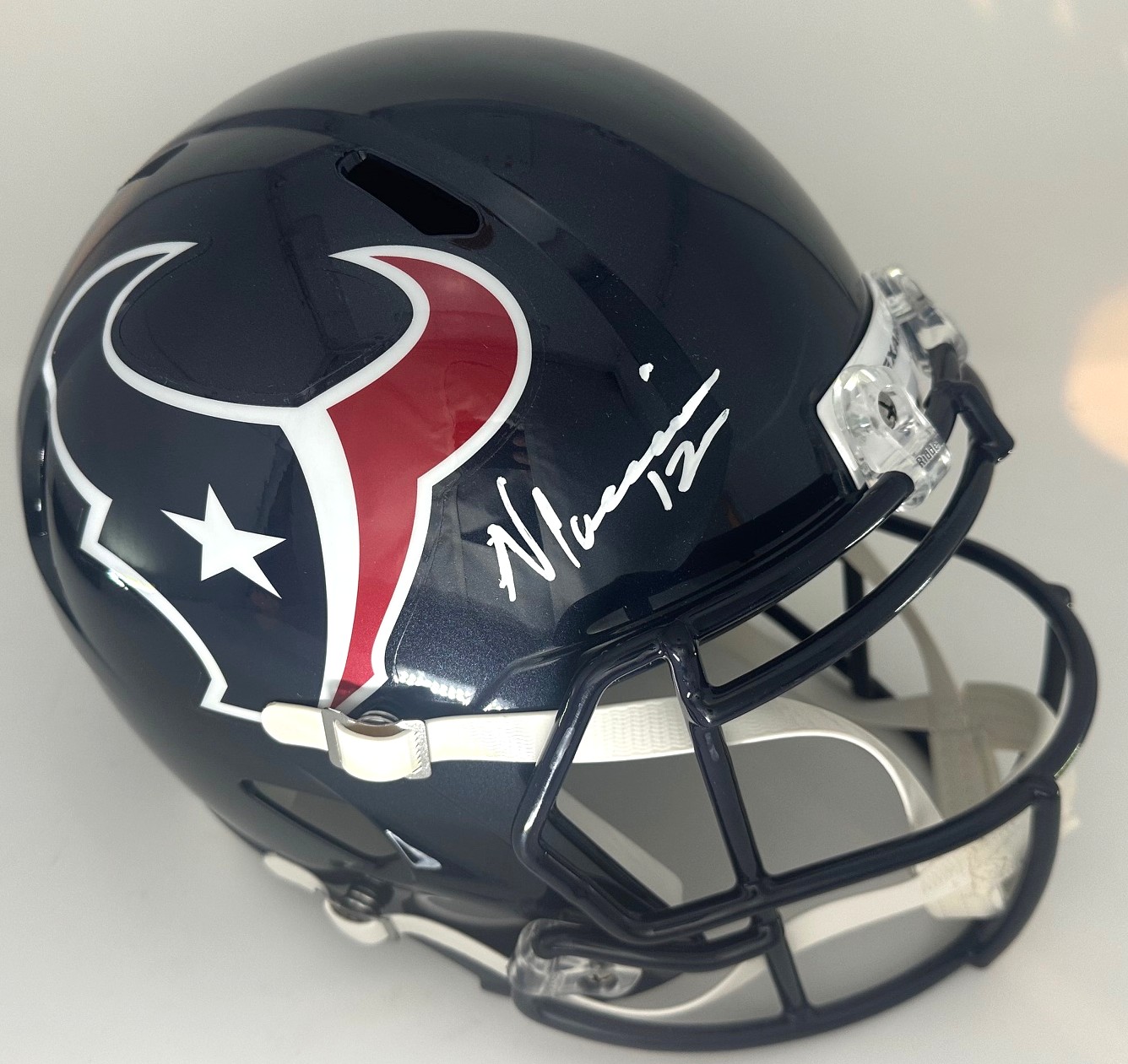 NICO COLLINS SIGNED FULL SIZE TEXANS REPLICA SPEED HELMET - BAS