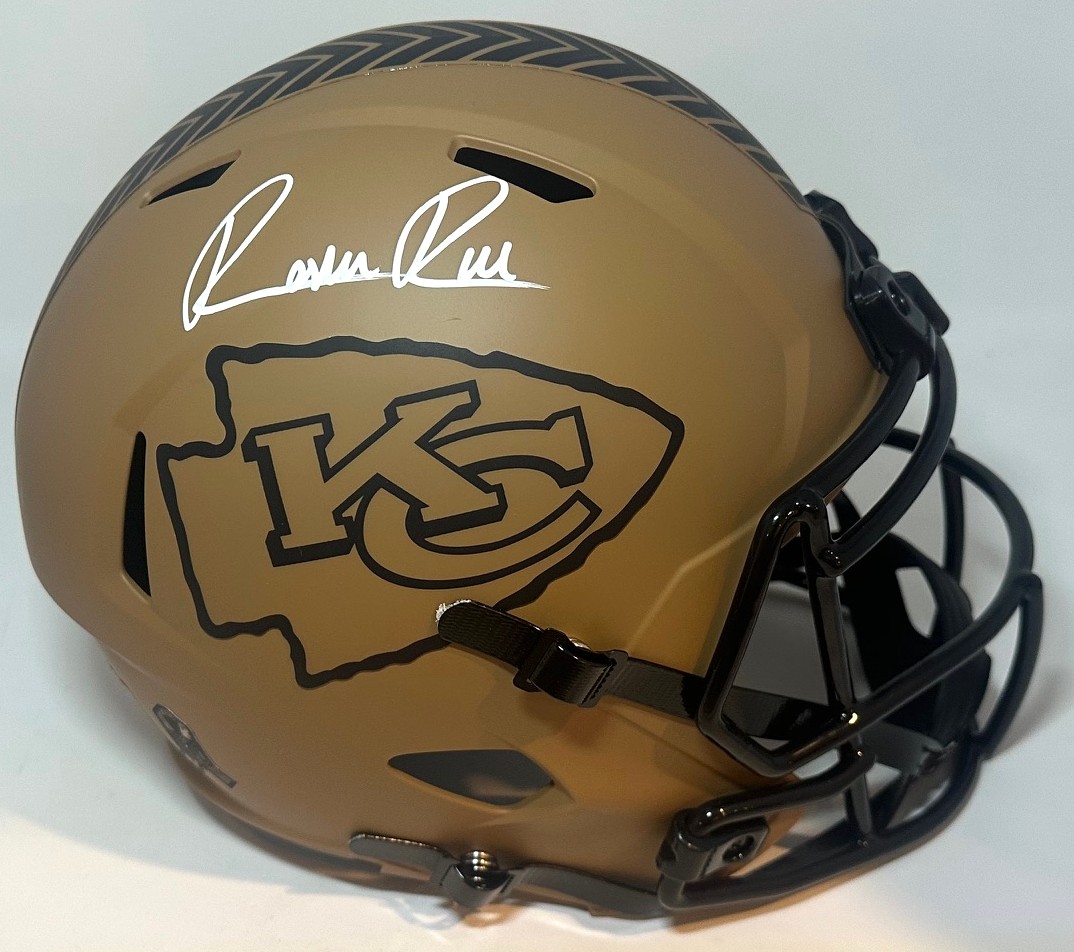 RASHEE RICE SIGNED FULL SIZE CHIEFS 2023 SALUTE REPLICA SPEED HELMET - BAS