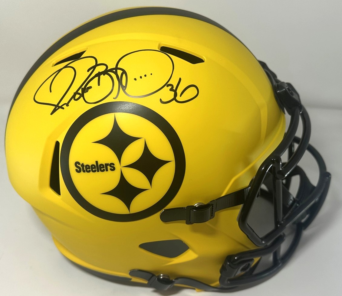 JEROME BETTIS SIGNED FULL SIZE STEELERS RAVE REPLICA SPEED HELMET - BAS