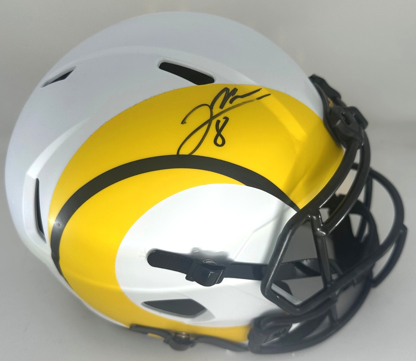 JARED VERSE SIGNED FULL SIZE LA RAMS LUNAR REPLICA SPEED HELMET - BAS