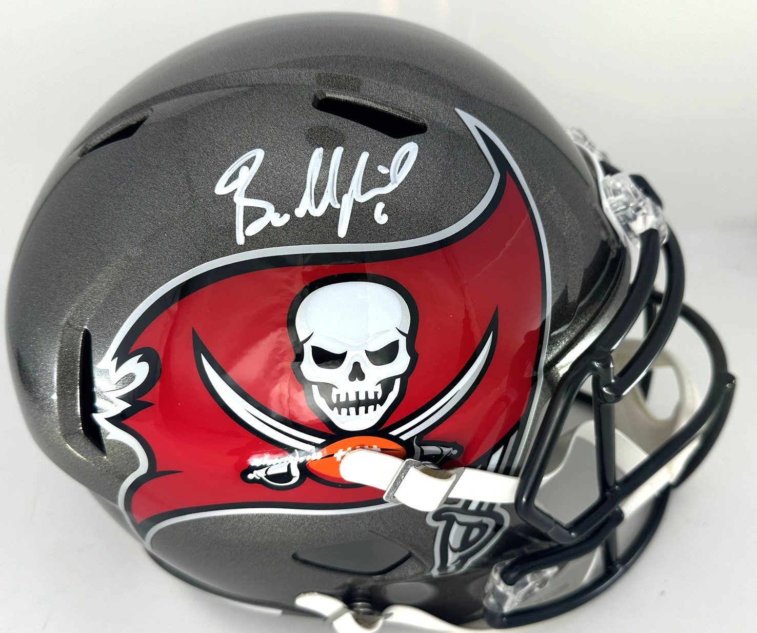 BAKER MAYFIELD SIGNED FULL SIZE BUCCANEERS REPLICA SPEED HELMET - BAS
