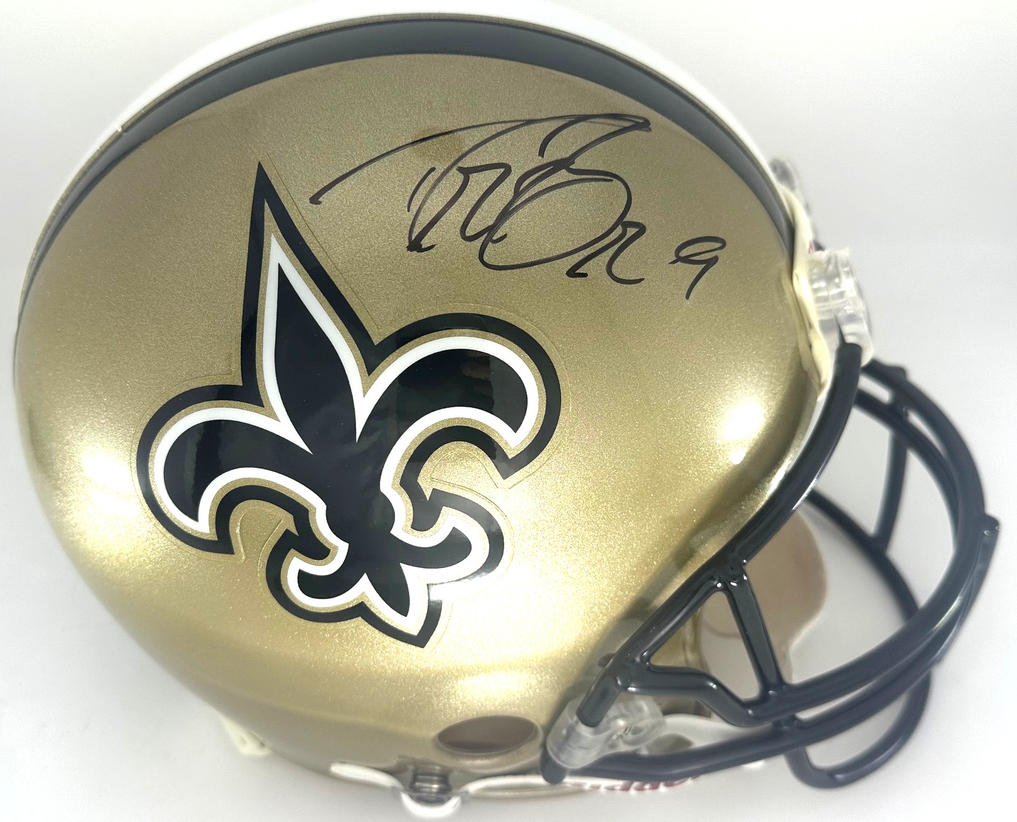 DREW BREES SIGNED FULL SIZE AUTHENTIC SAINTS VSR4 PRO LINE HELMET