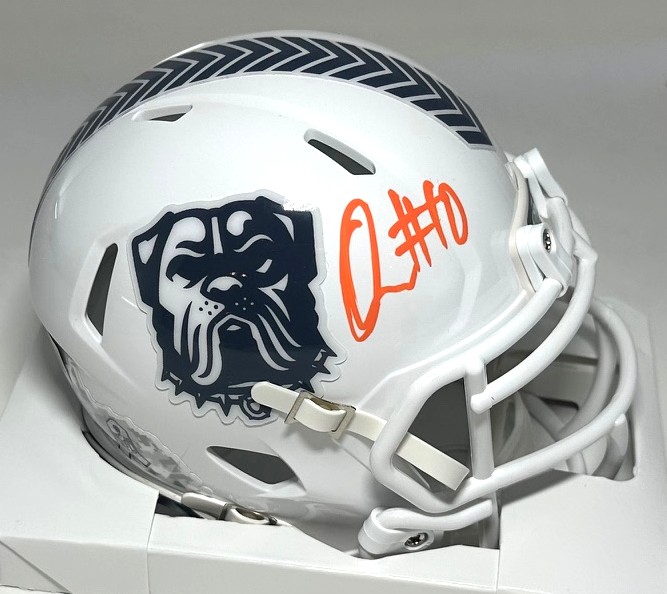 QUINSHON JUDKINS SIGNED RIDDELL BROWNS 2023 SALUTE SPEED MINI HELMET - BAS