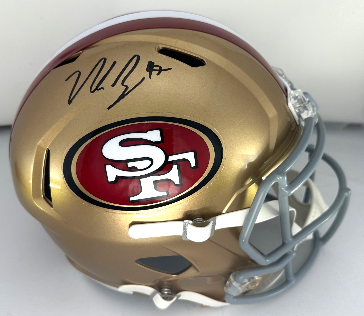 NICK BOSA SIGNED FULL SIZE SF 49ERS REPLICA SPEED HELMET - BAS