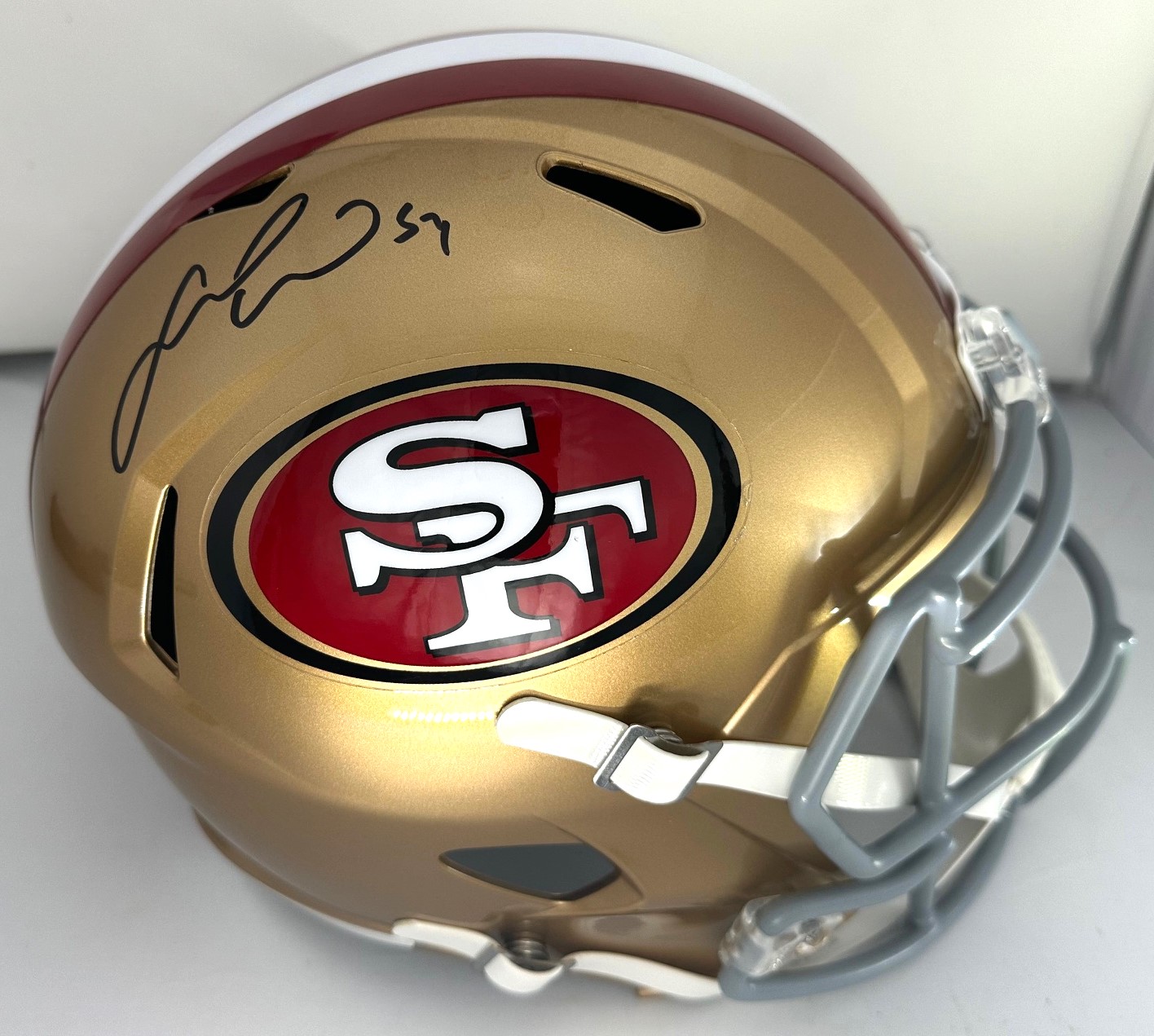 FRED WARNER SIGNED FULL SIZE 49ERS RIDDELL SPEED REPLICA HELMET - BAS