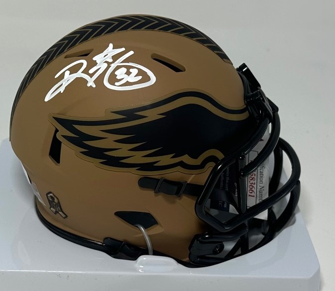 RICKY WATTERS SIGNED EAGLES 2023 SALUTE MINI HELMET - JSA