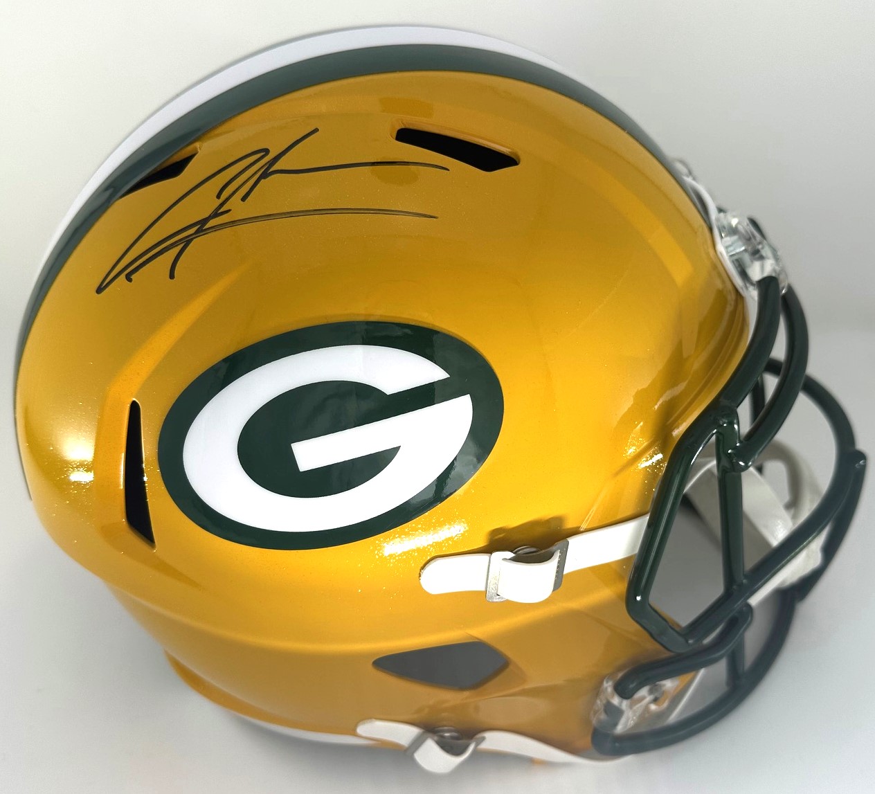 CHARLES WOODSON SIGNED FULL SIZE REPLICA PACKERS SPEED HELMET - JSA