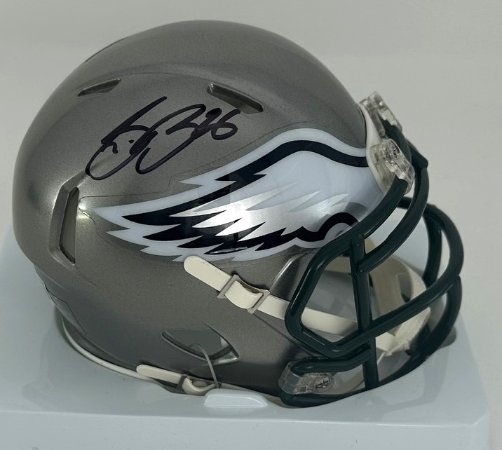 SAQUON BARKLEY SIGNED EAGLES FLASH SPEED MINI HELMET - BAS