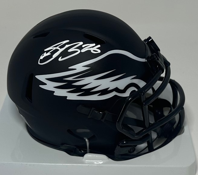 SAQUON BARKLEY SIGNED EAGLES ECLIPSE SPEED MINI HELMET - BAS