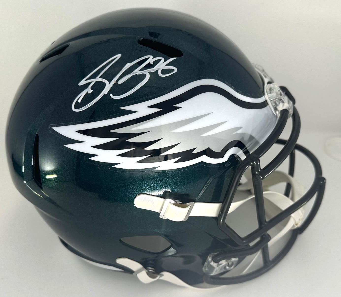 SAQUON BARKLEY SIGNED FULL SIZE REPLICA SPEED EAGLES HELMET - BAS