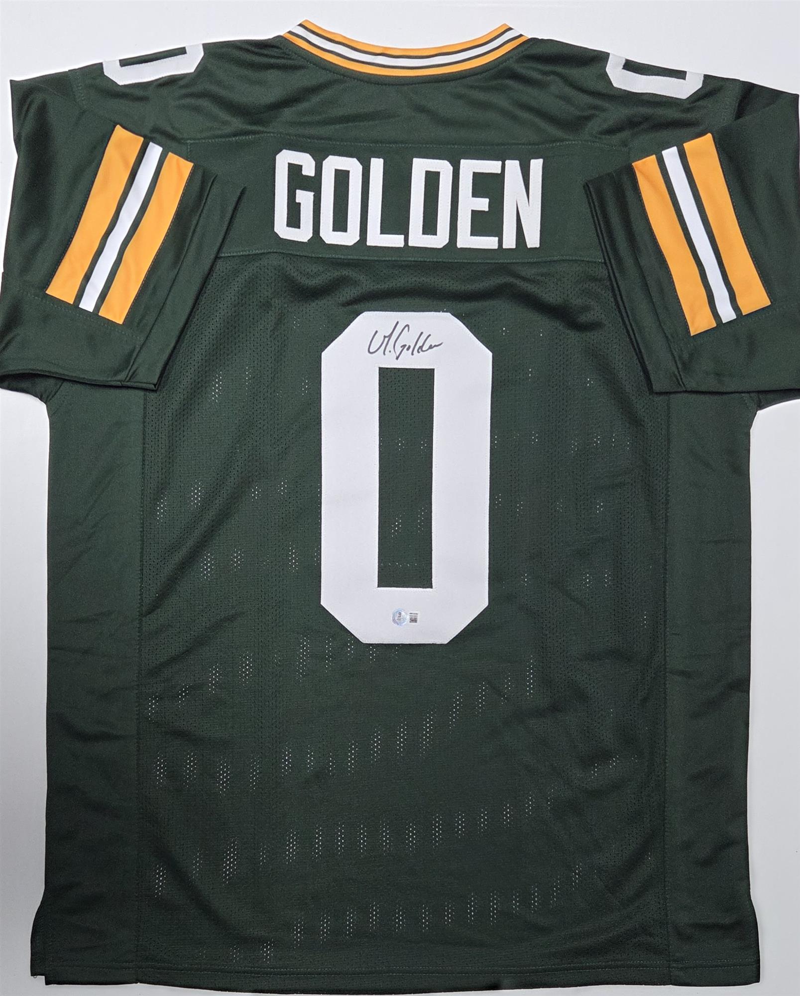 MATTHEW GOLDEN SIGNED CUSTOM REPLICA PACKERS GREEN JERSEY - BAS
