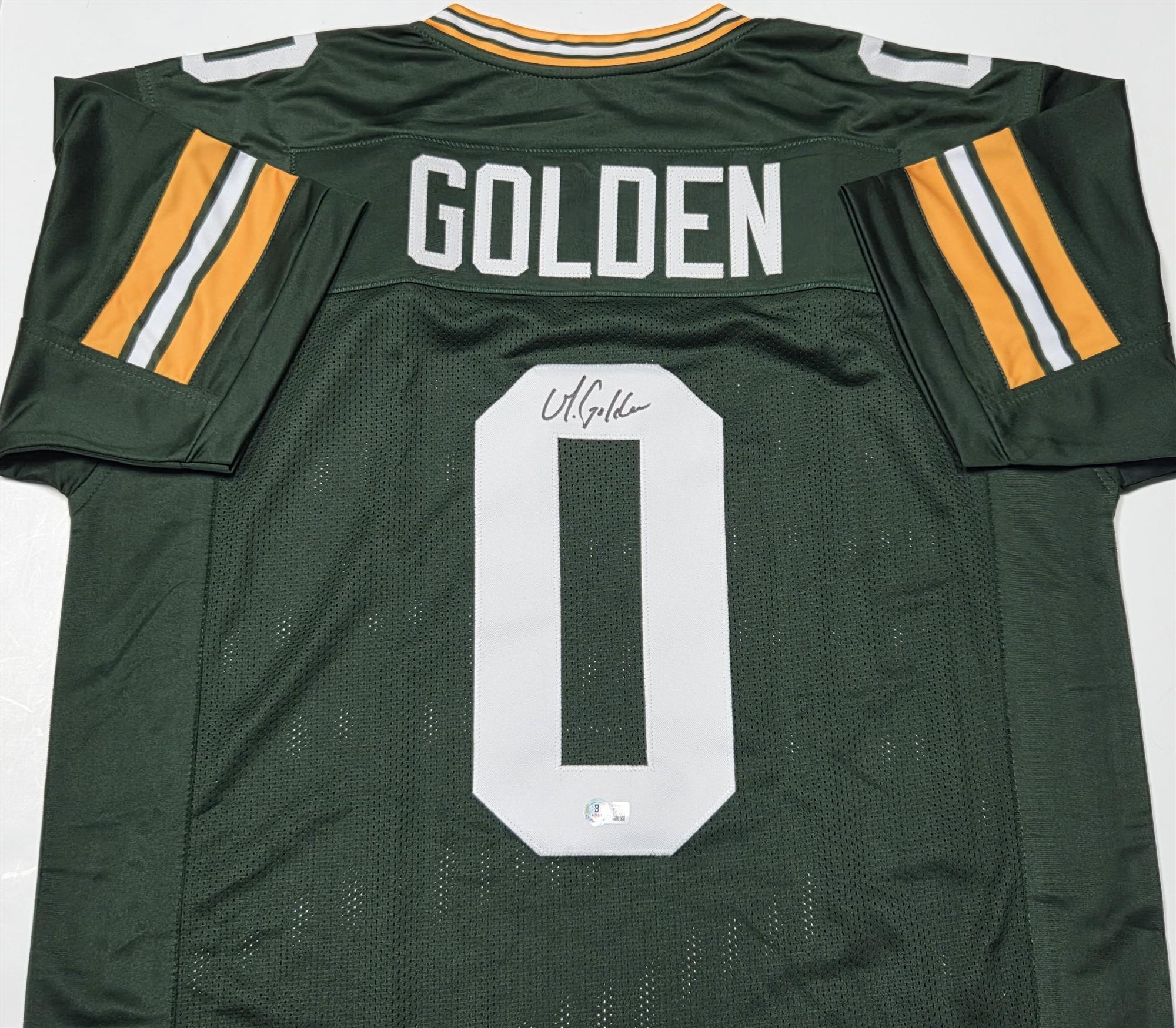 MATTHEW GOLDEN SIGNED CUSTOM REPLICA PACKERS GREEN JERSEY - BAS