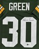 AHMAN GREEN SIGNED CUSTOM REPLICA PACKERS GREEN JERSEY - BAS