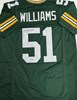 BRIAN WILLIAMS SIGNED CUSTOM REPLICA PACKERS GREEN JERSEY - GREEN BAY PACKERS - JSA