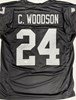 CHARLES WOODSON SIGNED CUSTOM REPLICA RAIDERS JERSEY - JSA