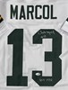 CHESTER MARCOL SIGNED CUSTOM REPLICA PACKERS WHITE JERSEY - GREEN BAY PACKERS - JSA