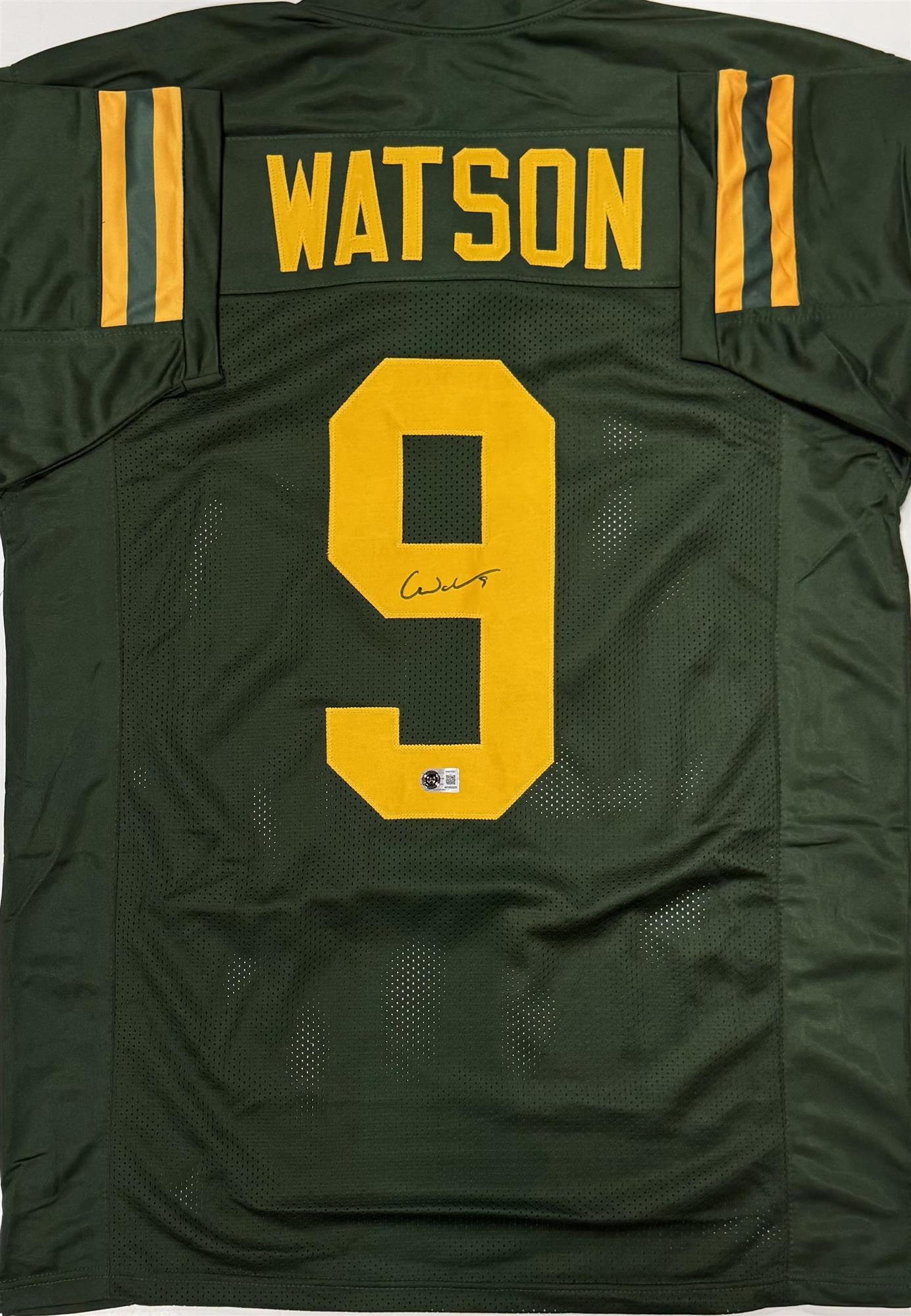 CHRISTIAN WATSON SIGNED CUSTOM REPLICA PACKERS 1950'S THROWBACK JERSEY - BAS