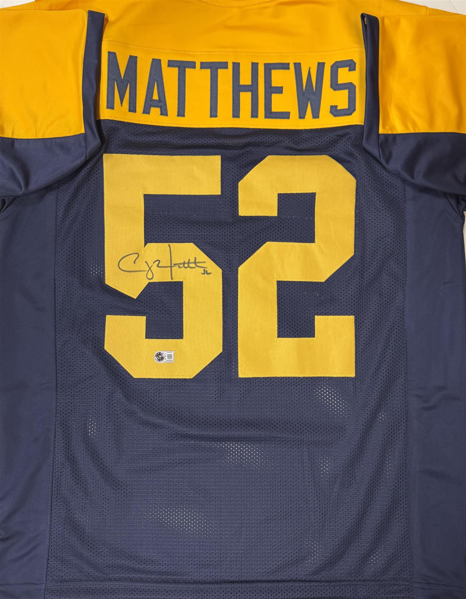 CLAY MATTHEWS SIGNED CUSTOM REPLICA PACKERS ACME JERSEY - BAS