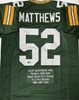 CLAY MATTHEWS SIGNED CUSTOM REPLICA PACKERS GREEN STAT JERSEY - BAS