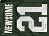 CRAIG NEWSOME SIGNED CUSTOM REPLICA PACKERS GREEN JERSEY - BAS