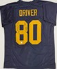 DONALD DRIVER SIGNED CUSTOM REPLICA PACKERS ACME NAVY JERSEY - BAS