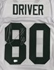 DONALD DRIVER SIGNED CUSTOM REPLICA PACKERS WHITE JERSEY - BAS