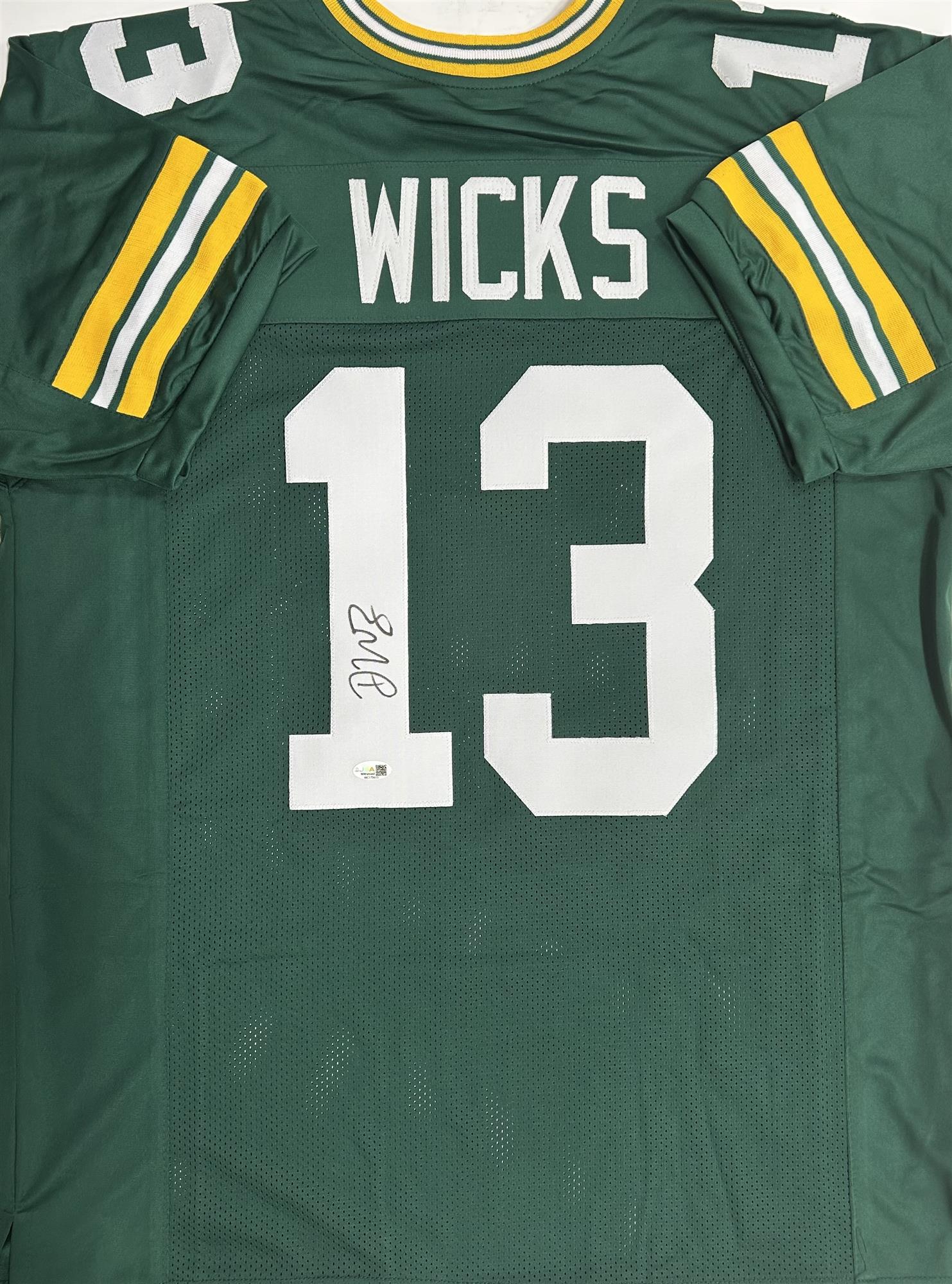 DONTAYVION WICKS SIGNED REPLICA GREEN JERSEY - GREEN BAY PACKERS - JSA