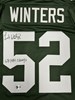 FRANK WINTERS SIGNED CUSTOM REPLICA PACKERS GREEN JERSEY W/ "SB XXXI CHAMPS" - BAS