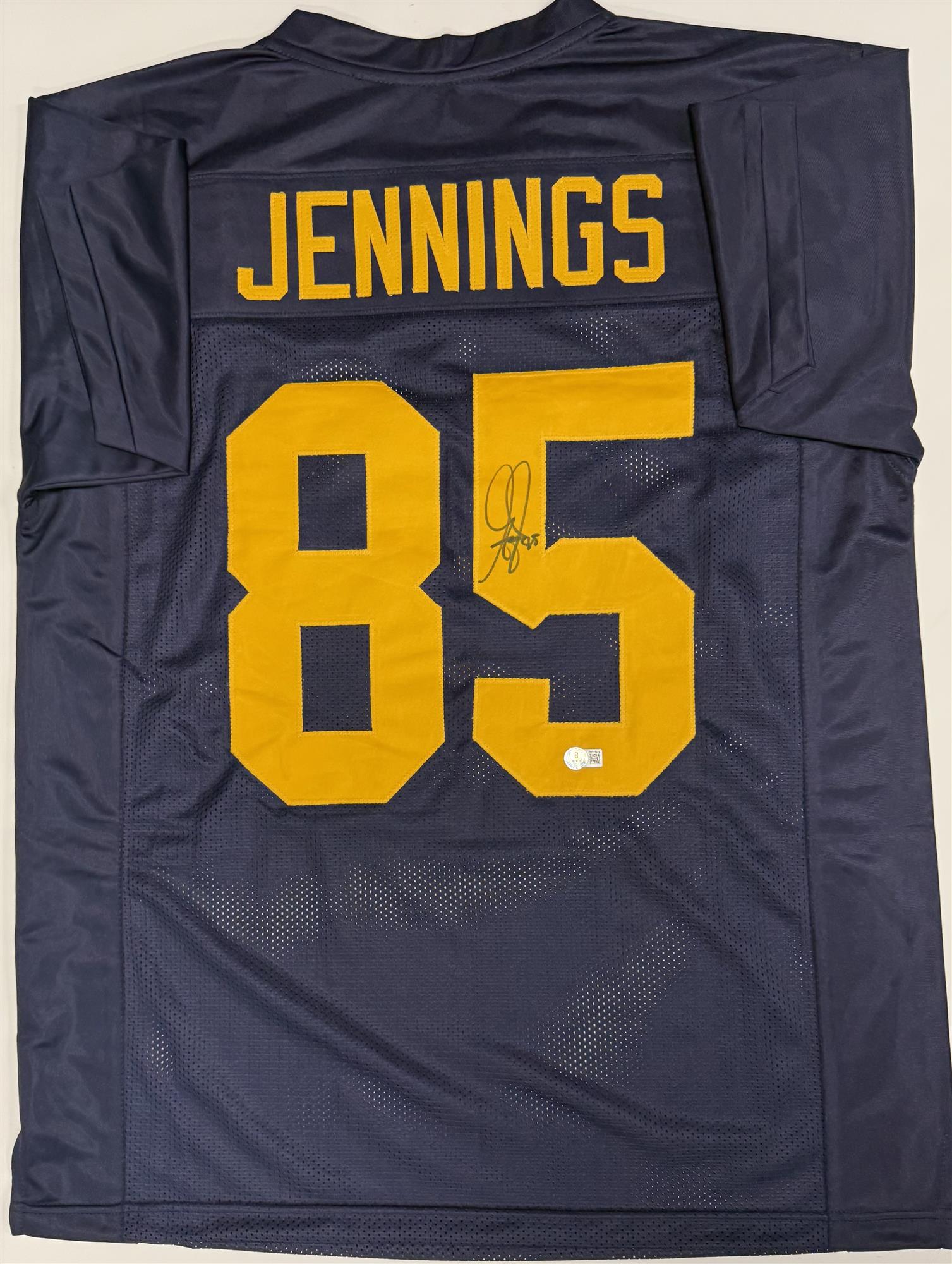GREG JENNINGS SIGNED CUSTOM REPLICA PACKERS ACME JERSEY - BAS