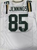 GREG JENNINGS SIGNED CUSTOM REPLICA PACKERS WHITE JERSEY - BAS