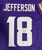 JUSTIN JEFFERSON SIGNED CUSTOM REPLICA VIKINGS PURPLE JERSEY - BAS