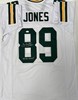 JAMES JONES SIGNED CUSTOM REPLICA PACKERS WHITE JERSEY W/ XLV CHAMPS - JSA