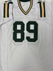 JAMES JONES SIGNED CUSTOM REPLICA PACKERS WHITE JERSEY W/ XLV CHAMPS - JSA