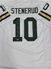JAN STENERUD SIGNED WHITE REPLICA JERSEY W/ HOF - GREEN BAY PACKERS NFL