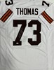 JOE THOMAS SIGNED CUSTOM REPLICA WHITE JERSEY - CLEVELAND BROWNS NFL - JSA