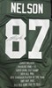 JORDY NELSON SIGNED CUSTOM GREEN STATS JERSEY - GREEN BAY PACKERS - JSA