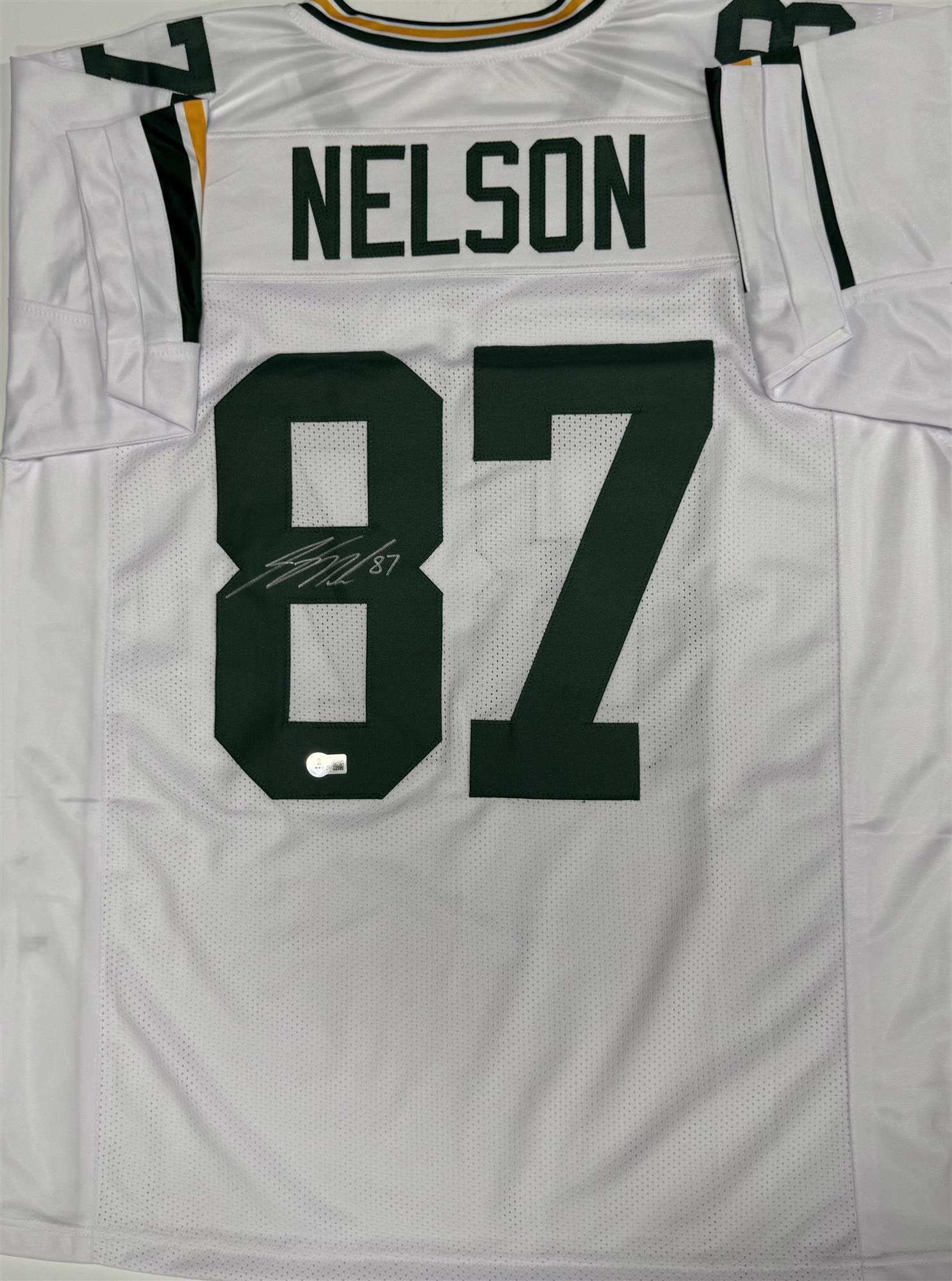 JORDY NELSON SIGNED CUSTOM WHITE PACKERS JERSEY - BAS