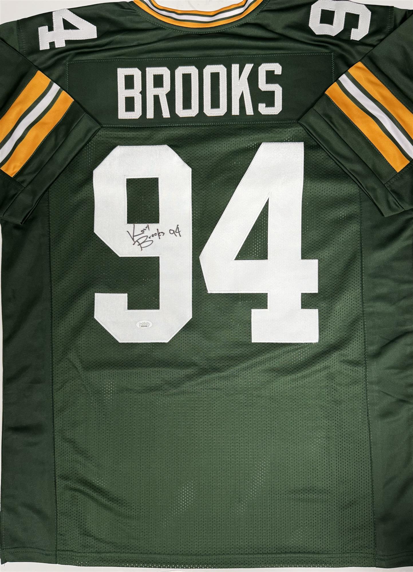 KARL BROOKS SIGNED REPLICA GREEN JERSEY - GREEN BAY PACKERS - JSA