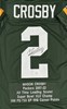 MASON CROSBY SIGNED CUSTOM REPLICA PACKERS GREEN STITCHED STAT JERSEY - JSA