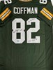PAUL COFFMAN SIGNED CUSTOM REPLICA GREEN PACKERS JERSEY W/ 2 SCRIPTS - JSA