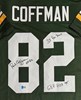 PAUL COFFMAN SIGNED CUSTOM REPLICA GREEN PACKERS JERSEY W/ 2 SCRIPTS - JSA