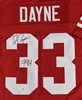 RON DAYNE SIGNED CUSTOM REPLICA WI BADGERS RED JERSEY W/ 99H - JSA