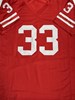 RON DAYNE SIGNED CUSTOM REPLICA WI BADGERS RED JERSEY W/ 99H - JSA
