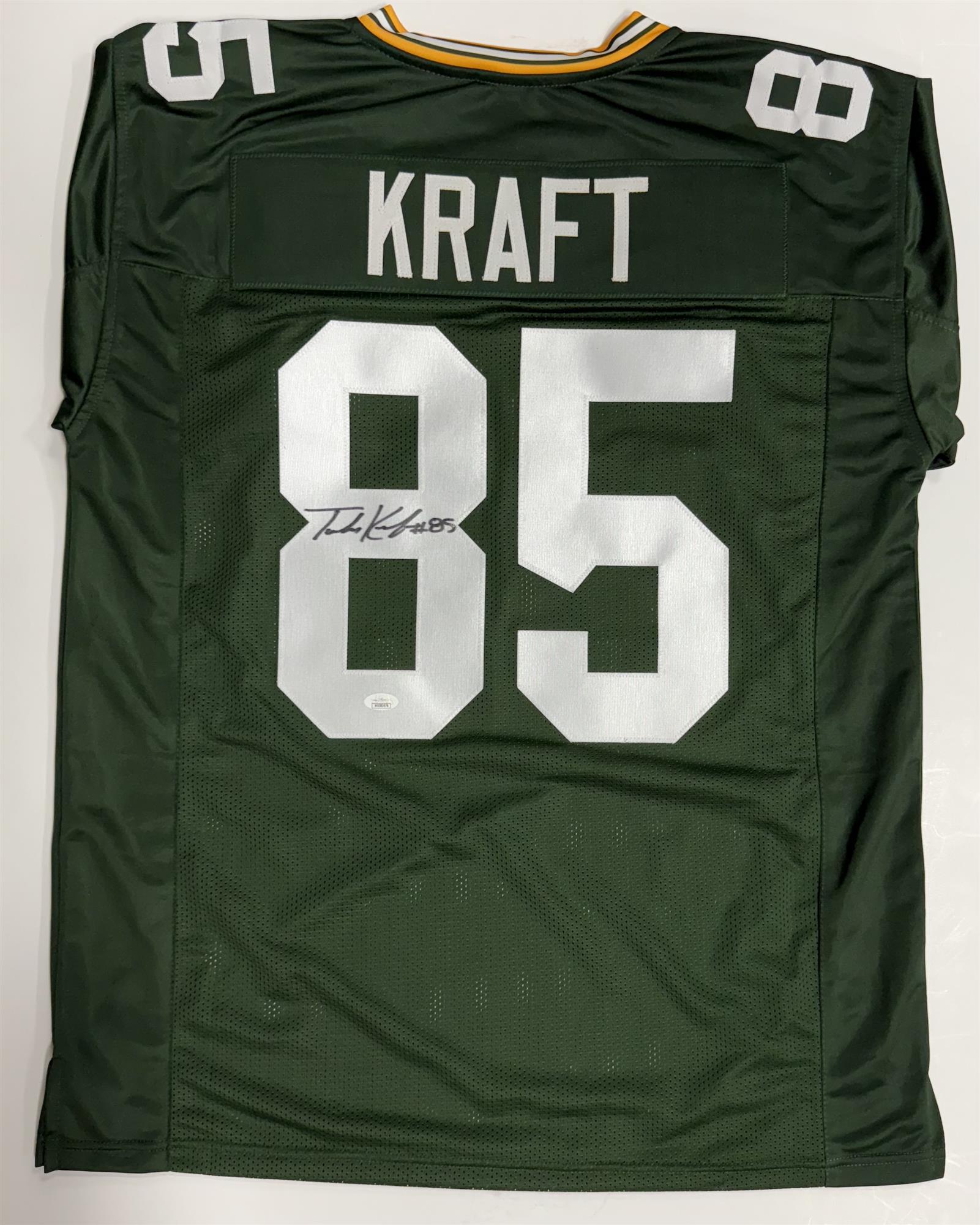 TUCKER KRAFT SIGNED CUSTOM REPLICA PACKERS GREEN JERSEY - JSA